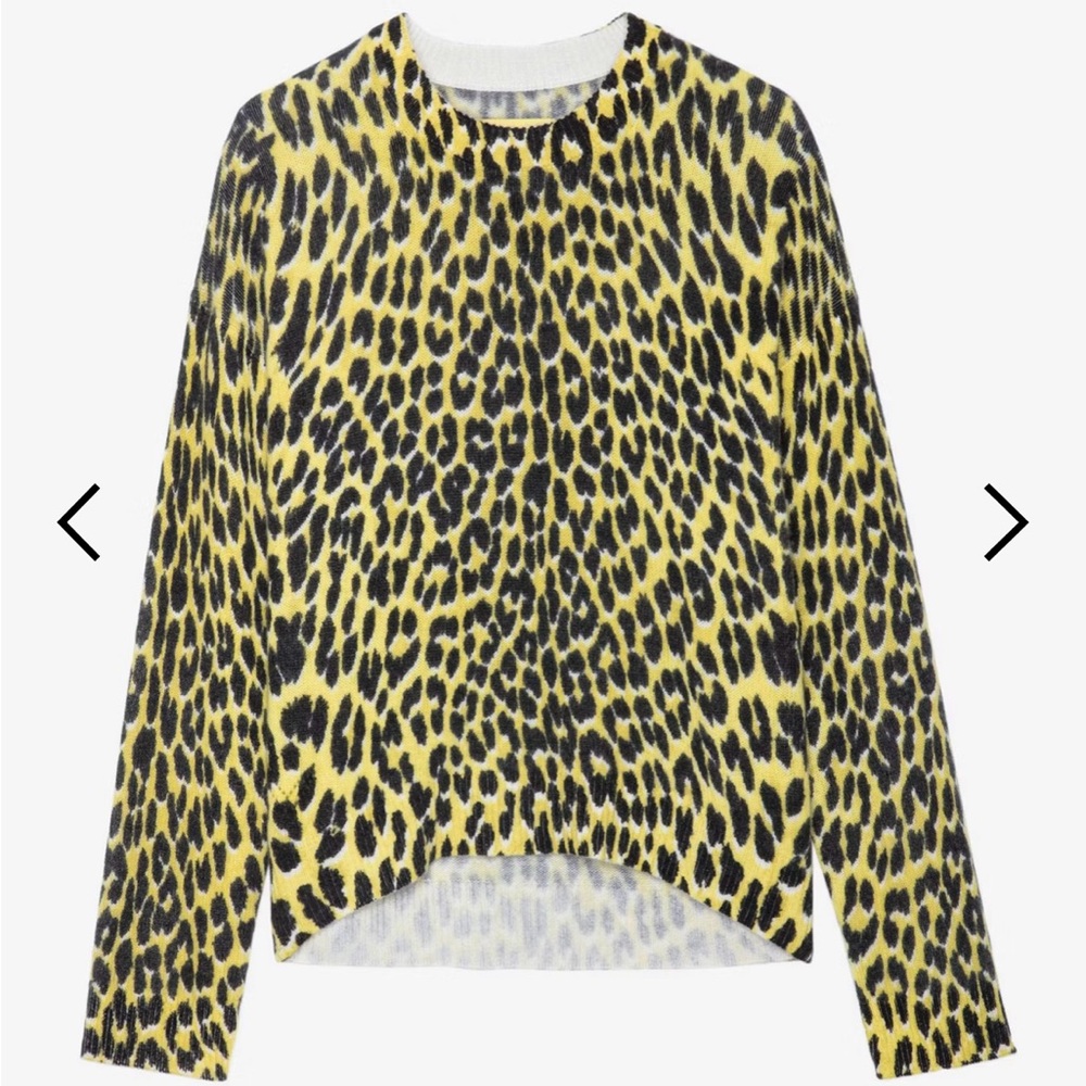 Zadig & Voltaire Markus Leopard Cashmere Sweater ( Size S-US 6)